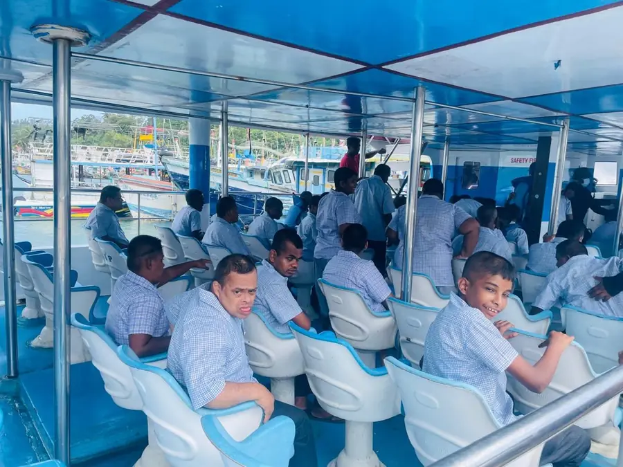 Children on a boat trip excursion